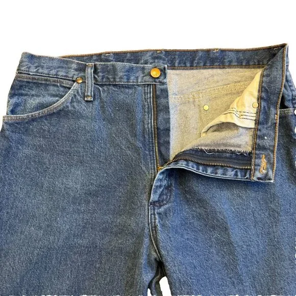 Wrangler 13MWZPW Cowboy Cut Original Fit Denim Jeans Men's W36xL34 Blue Western - Picture 5 of 7
